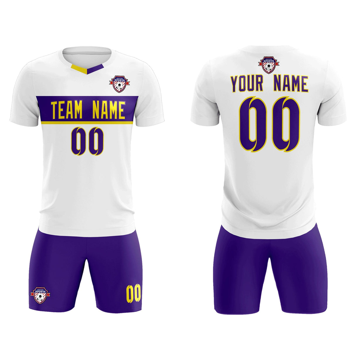 Custom White Classic Sports kit Football Shirt Jersey