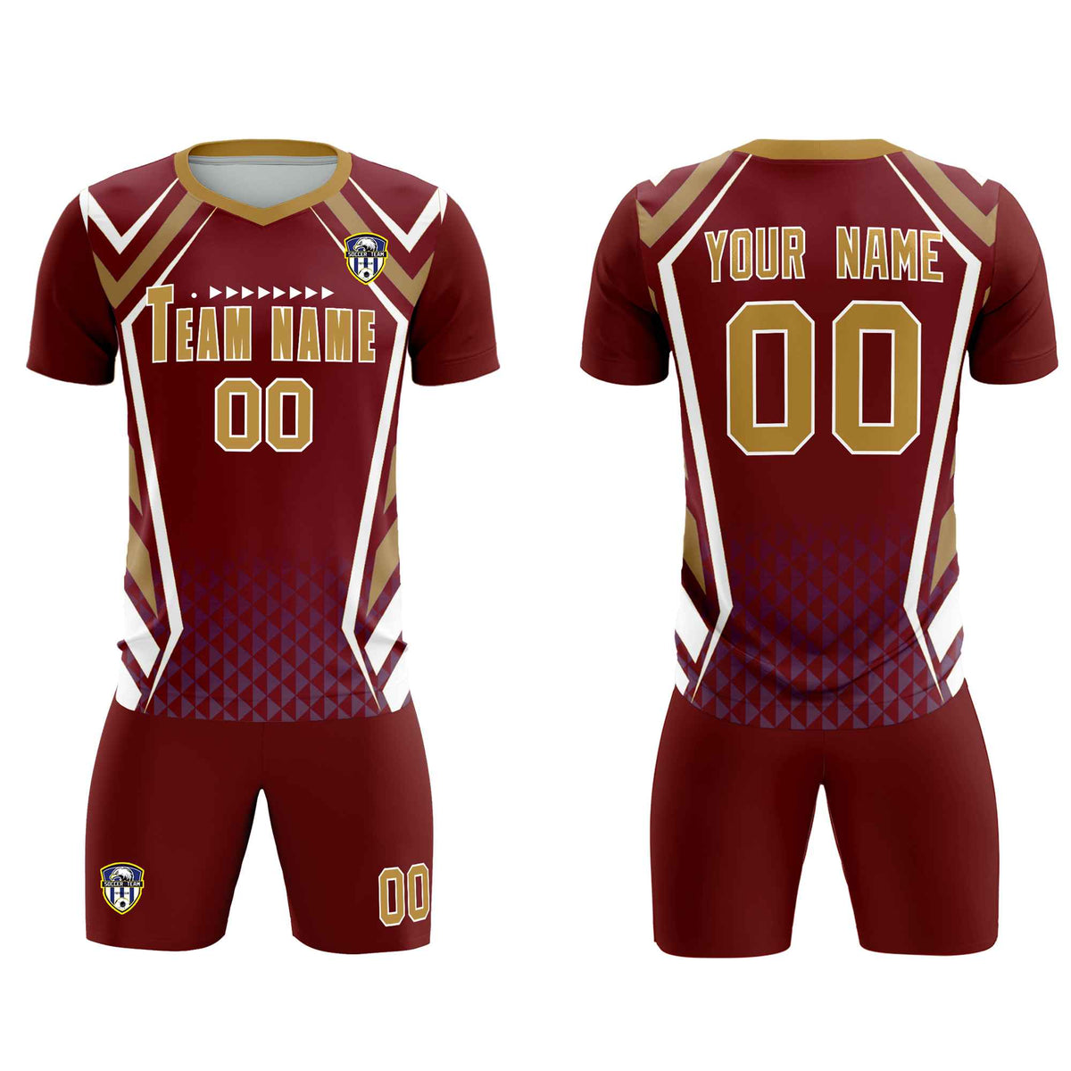 Custom Crimson Abstract Breathable Soccer Tops/Sets Jersey