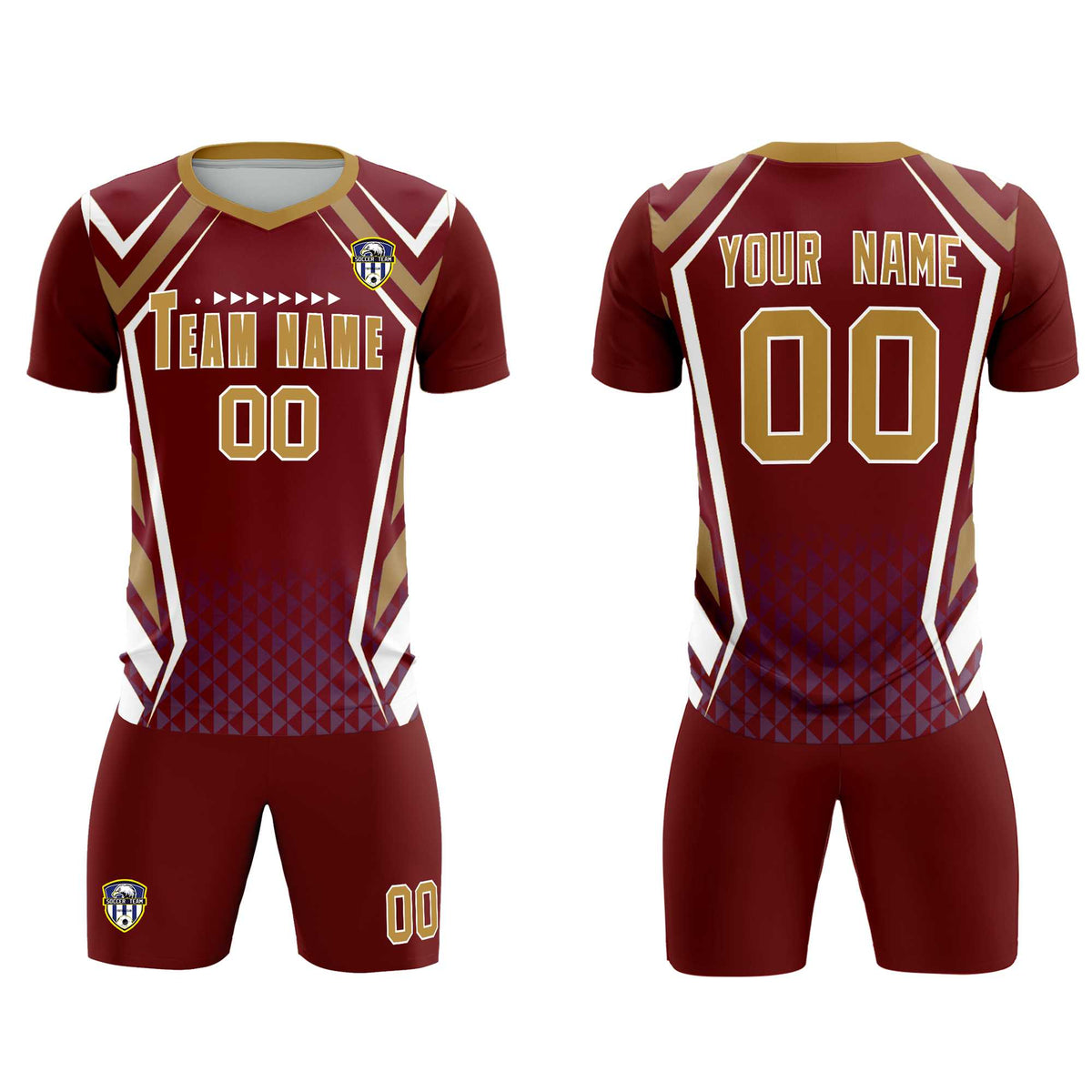 Custom Crimson Abstract Breathable Soccer Tops/Sets Jersey