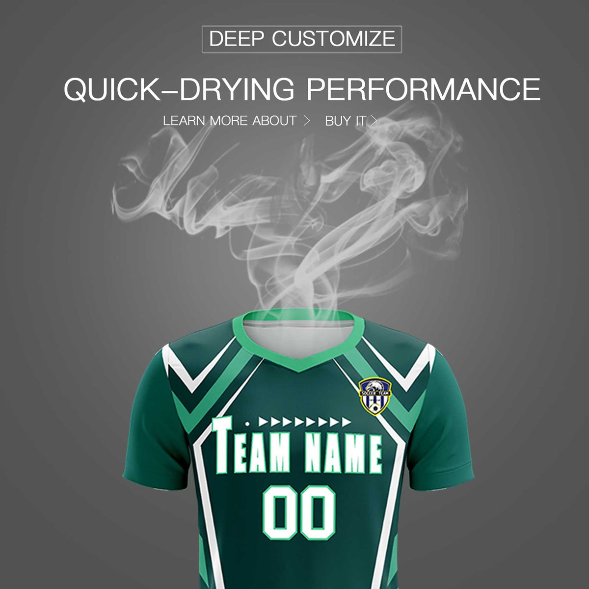 Custom Aqua Abstract Breathable Soccer Tops/Sets Jersey