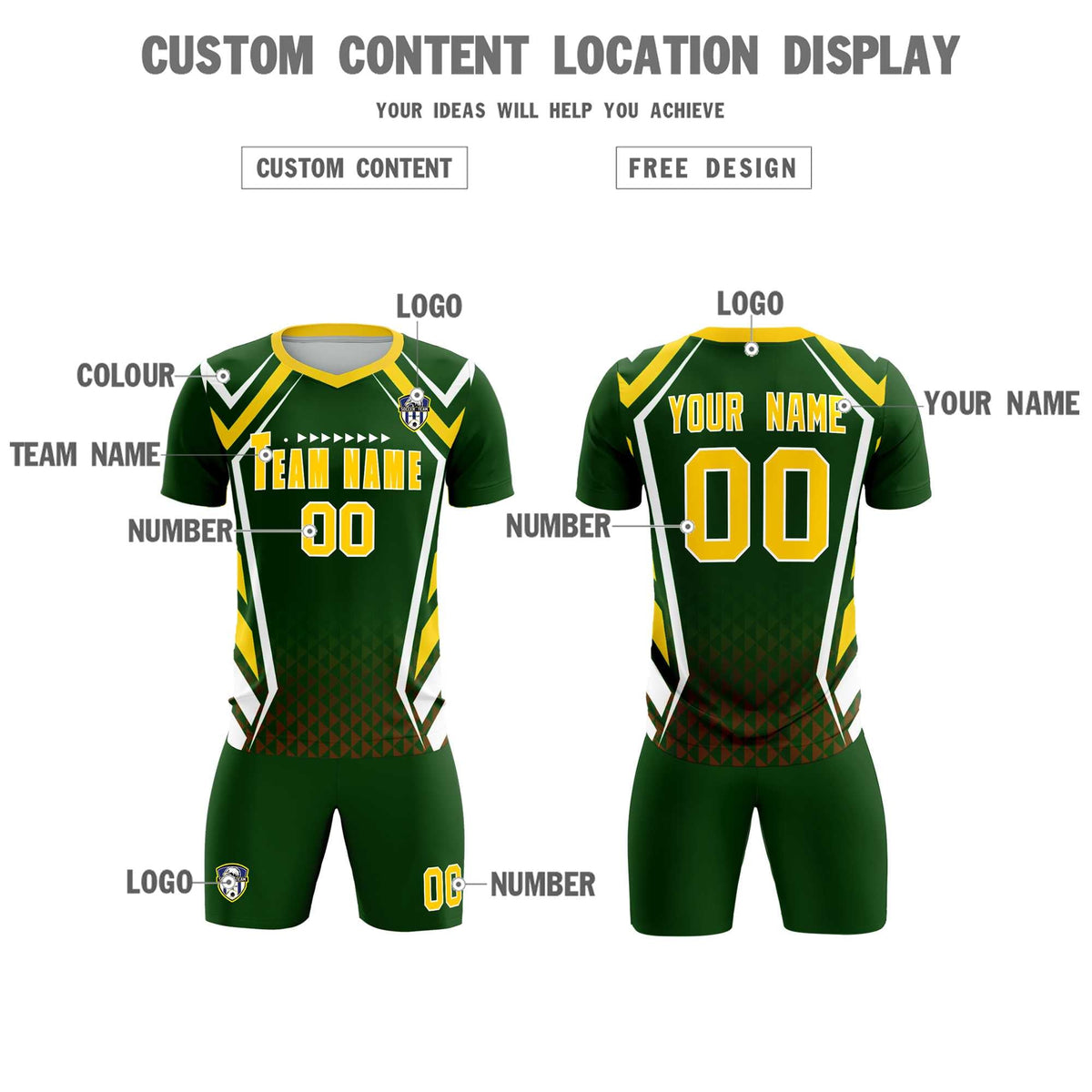 Custom Midnight Green Abstract Breathable Soccer Tops/Sets Jersey