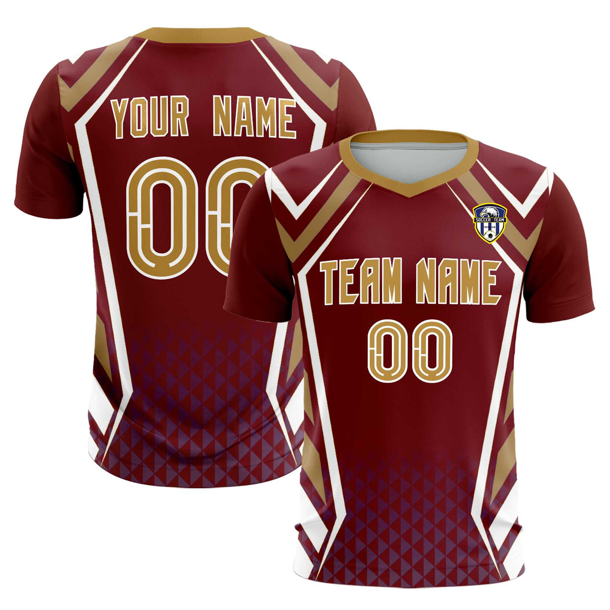 Custom Crimson Abstract Breathable Soccer Tops/Sets Jersey
