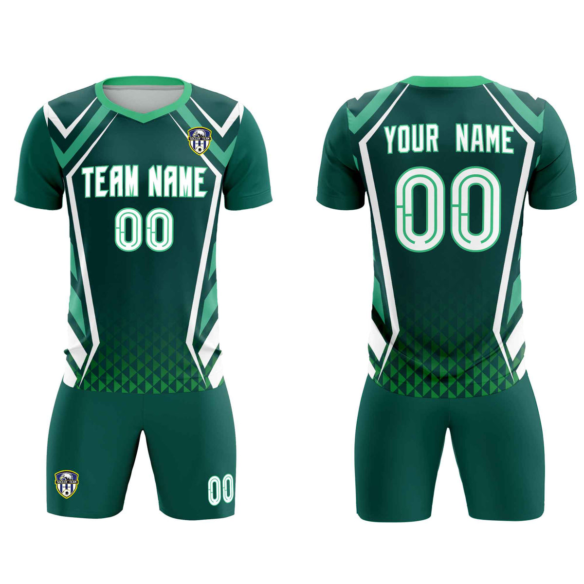 Custom Aqua Abstract Breathable Soccer Tops/Sets Jersey