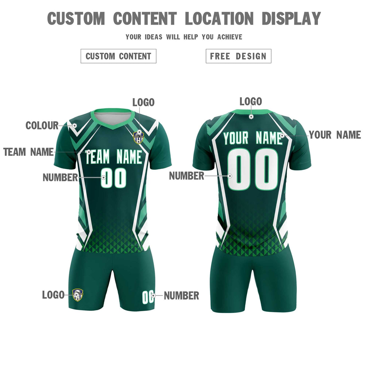 Custom Aqua Abstract Breathable Soccer Tops/Sets Jersey