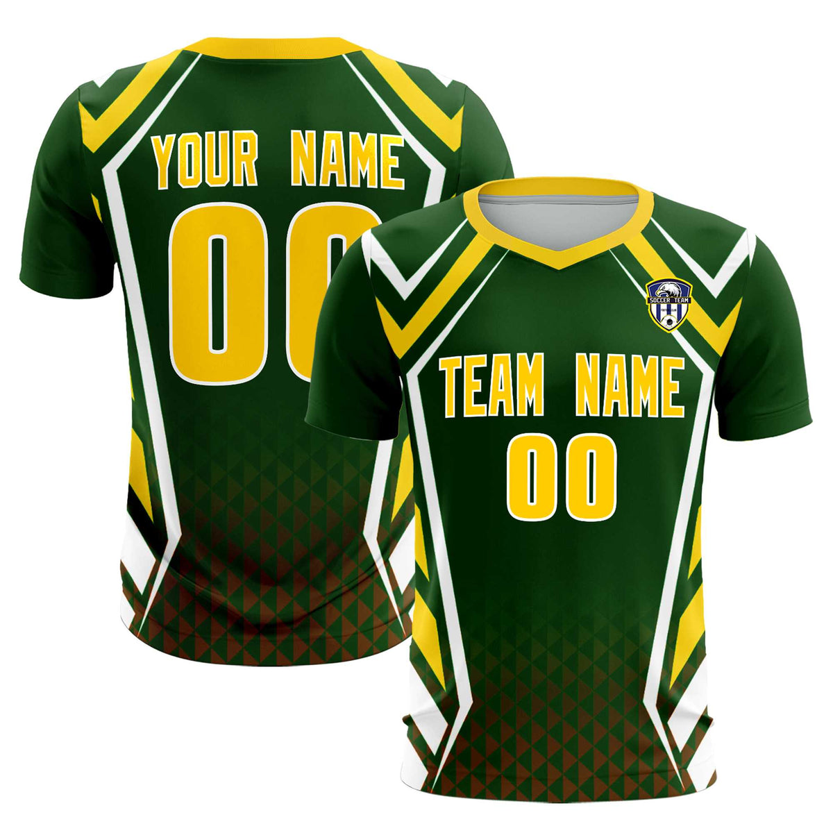 Custom Midnight Green Abstract Breathable Soccer Tops/Sets Jersey