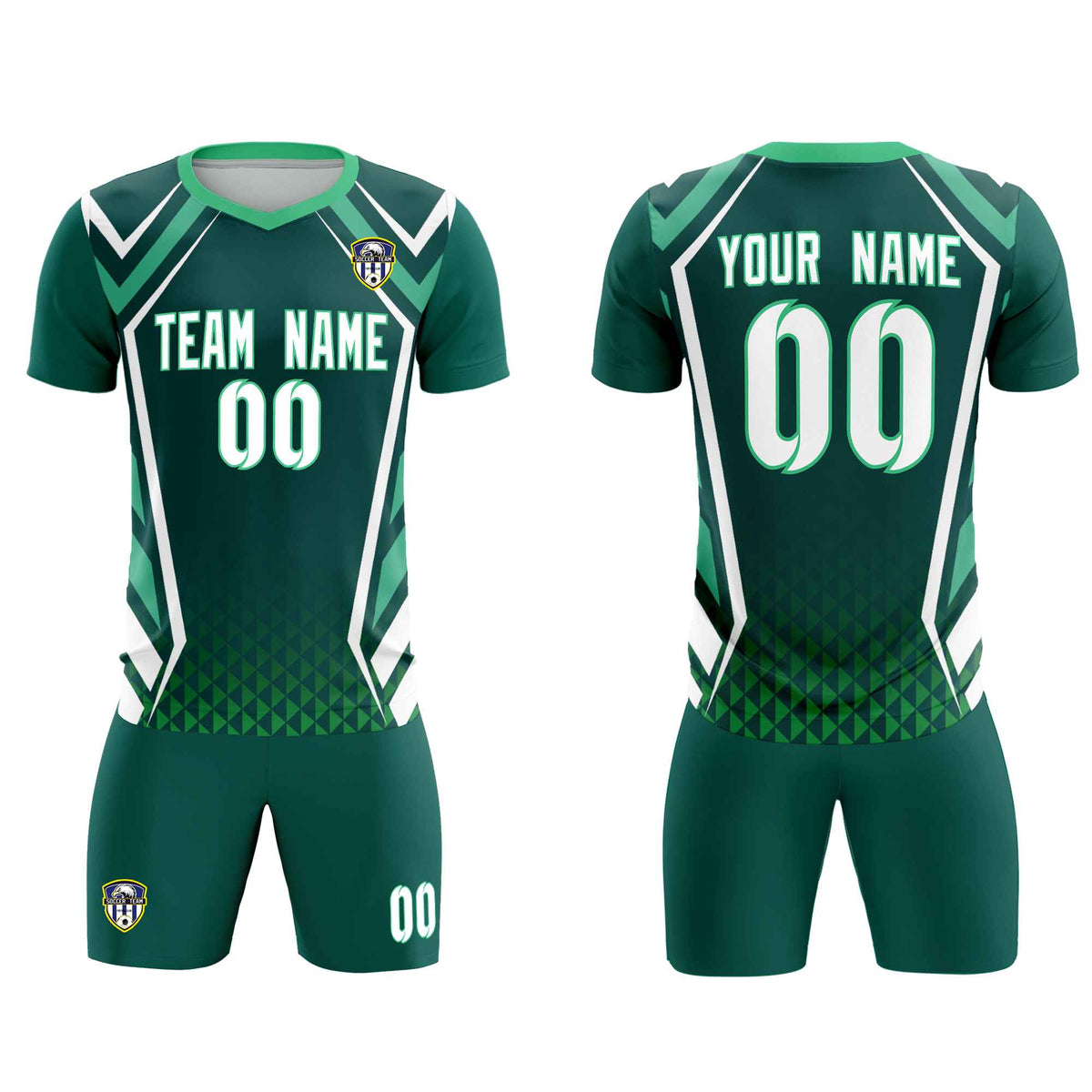 Custom Aqua Abstract Breathable Soccer Tops/Sets Jersey