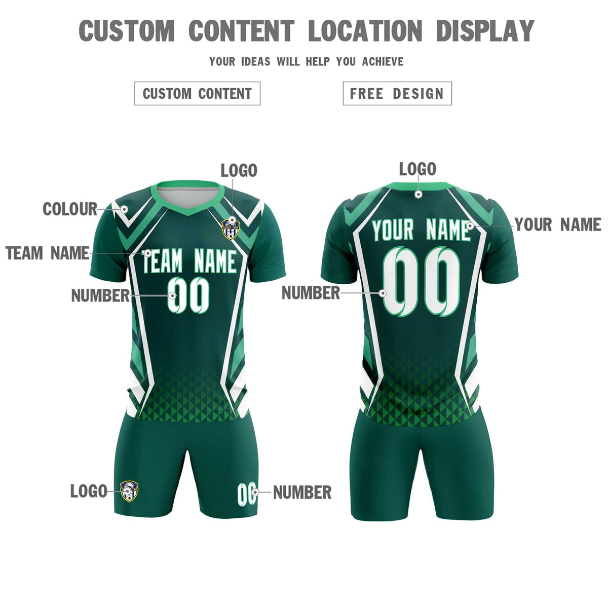Custom Aqua Abstract Breathable Soccer Tops/Sets Jersey