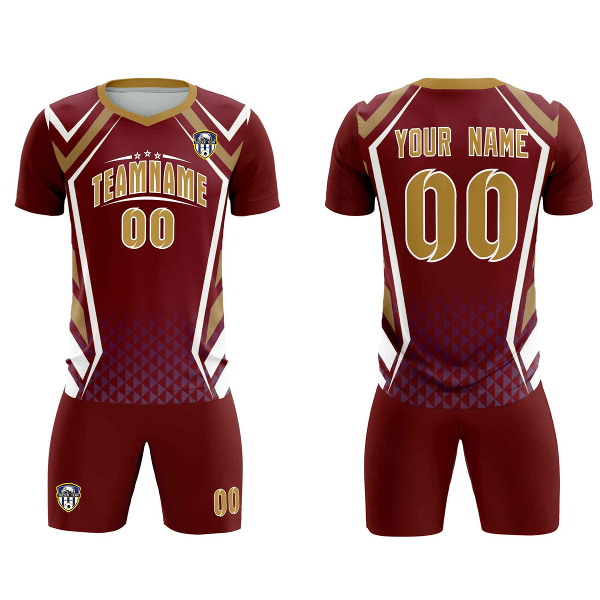 Custom Crimson Abstract Breathable Soccer Tops/Sets Jersey