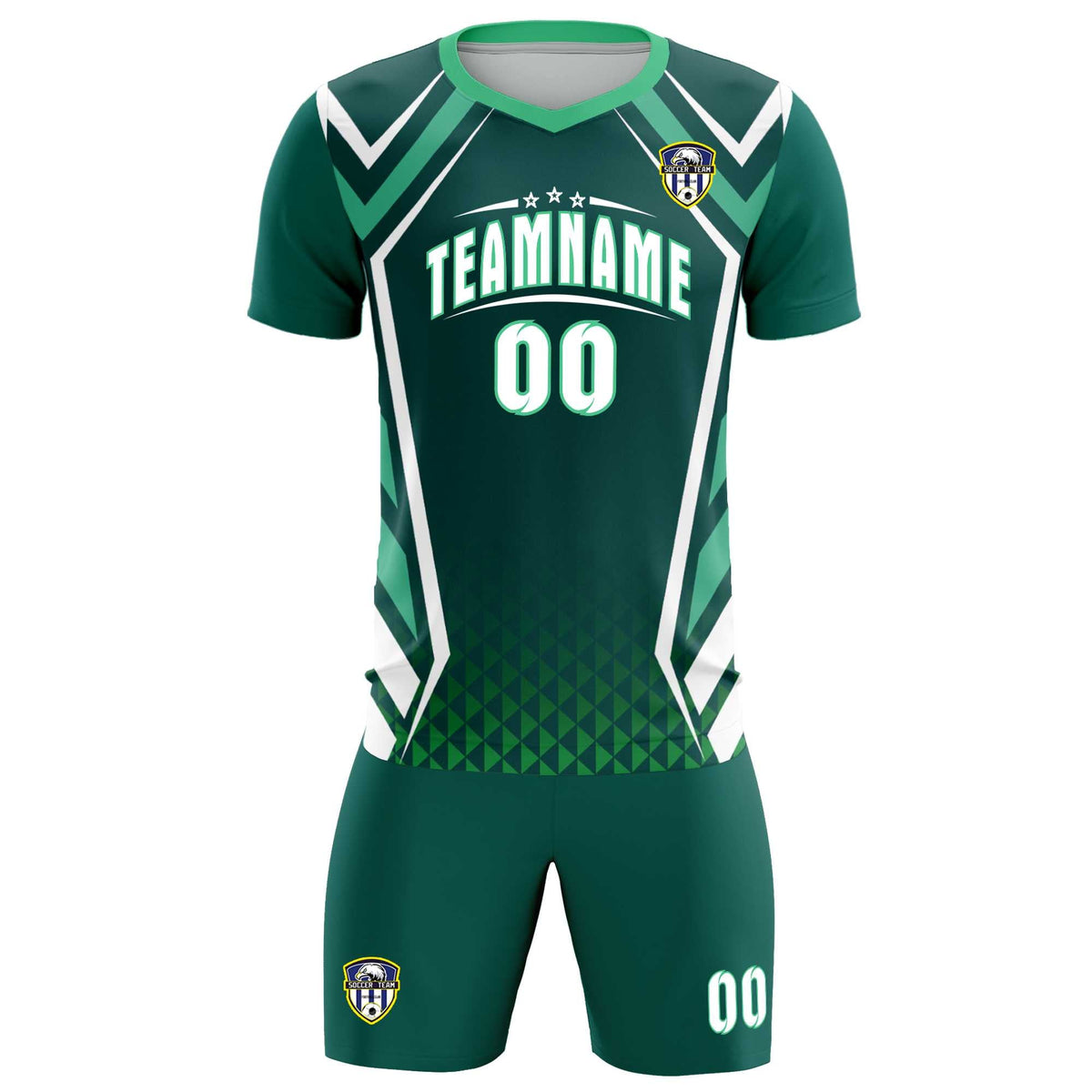 Custom Aqua Abstract Breathable Soccer Tops/Sets Jersey