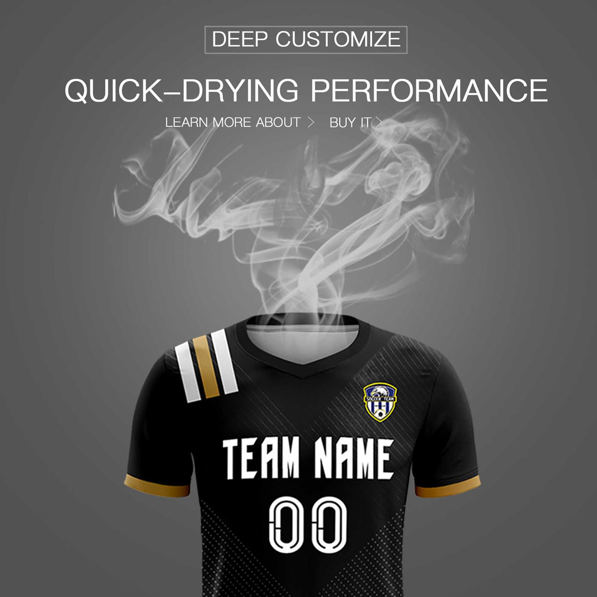 Custom Black Striped Sportswear Football Kit Jersey For Adults