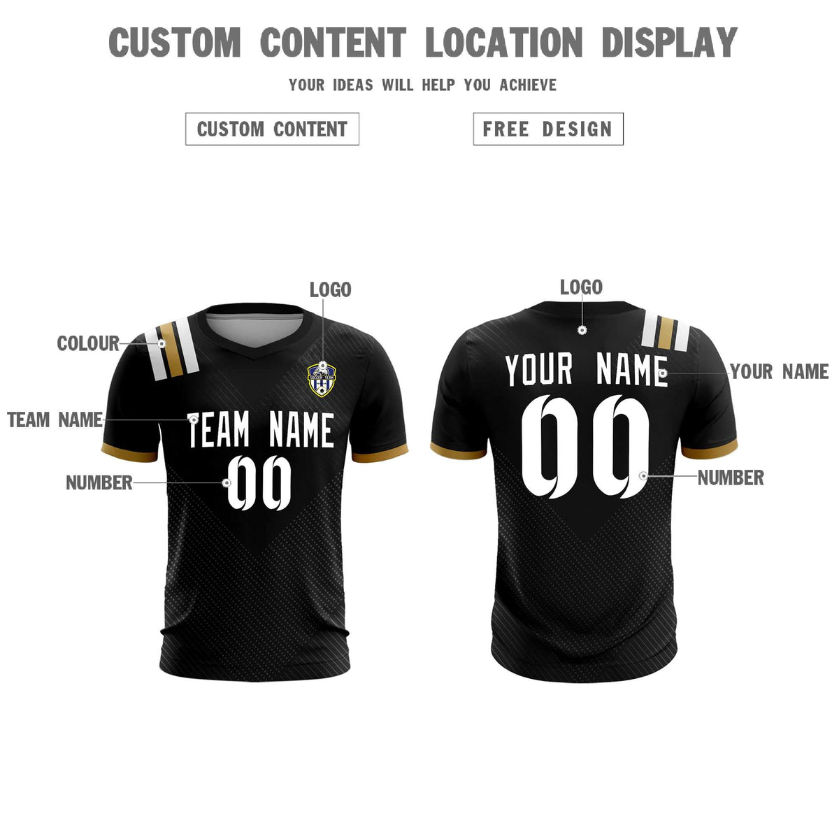 Custom Black Striped Sportswear Football Kit Jersey For Adults