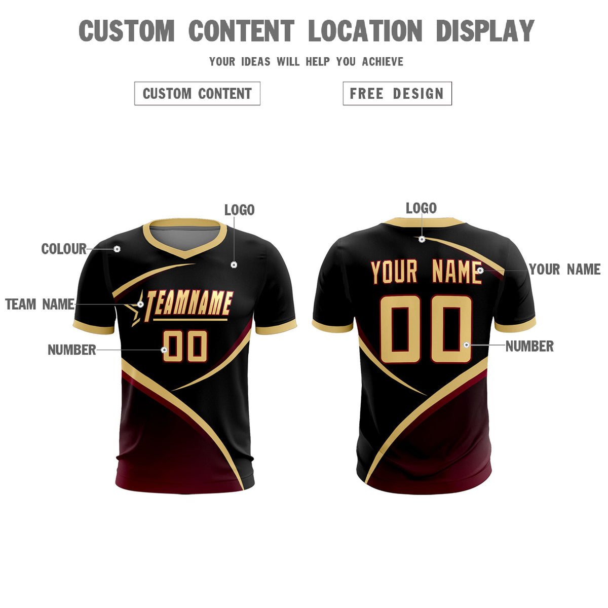 Custom Black Khaki Color Block Training Uniform For Men Soccer Sets Jersey