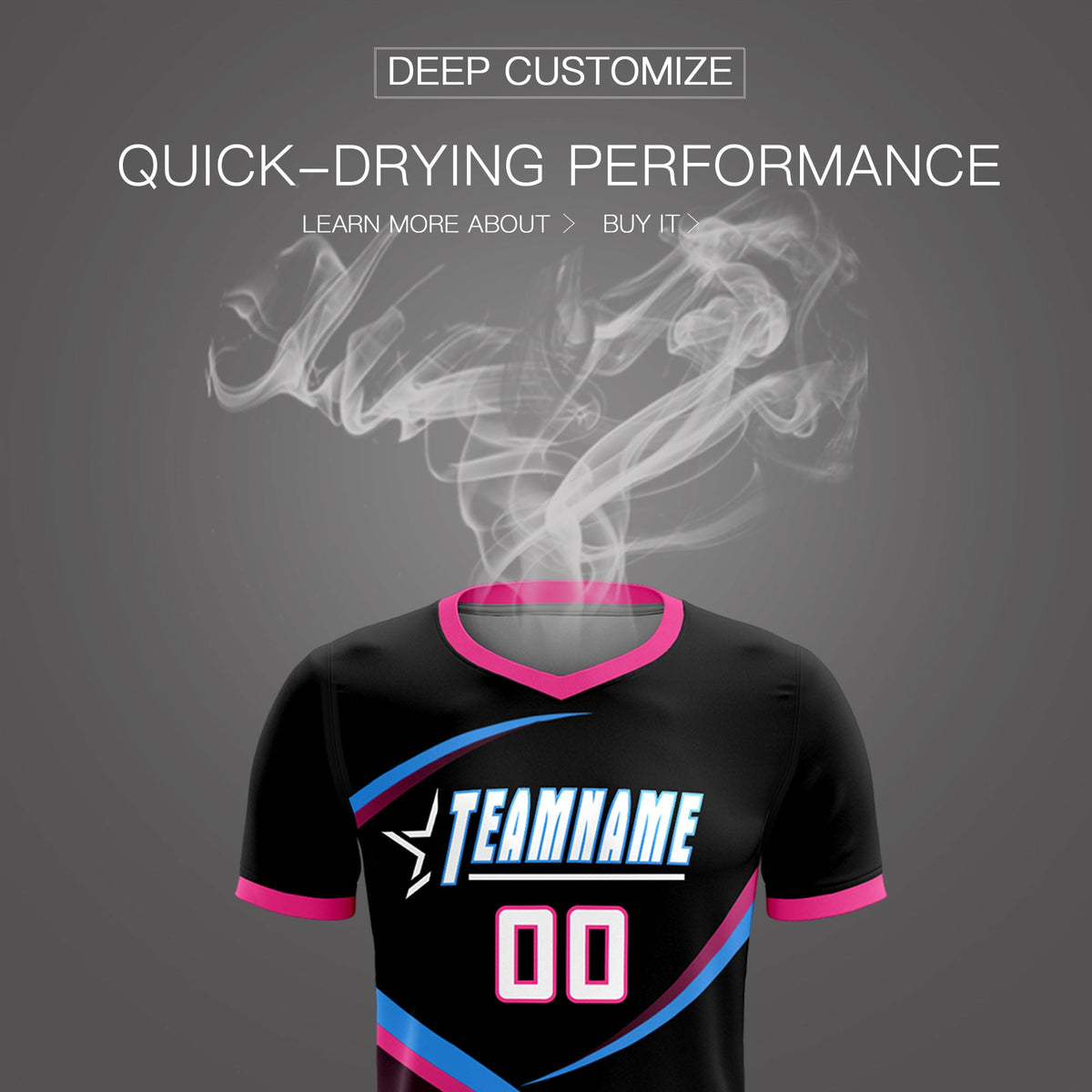 Custom Black Pink Color Block Training Uniform For Men Soccer Sets Jersey