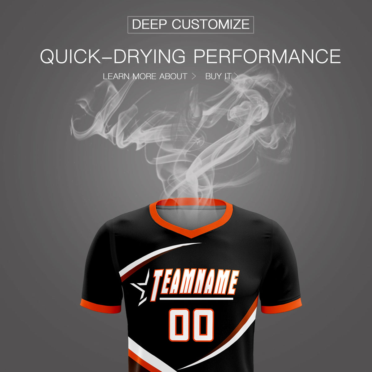 Custom Black Orange Color Block Training Uniform For Men Soccer Sets Jersey