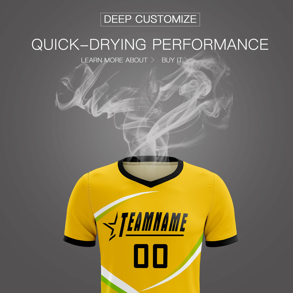 Custom Gold Black Color Block Training Uniform For Men Soccer Sets Jersey