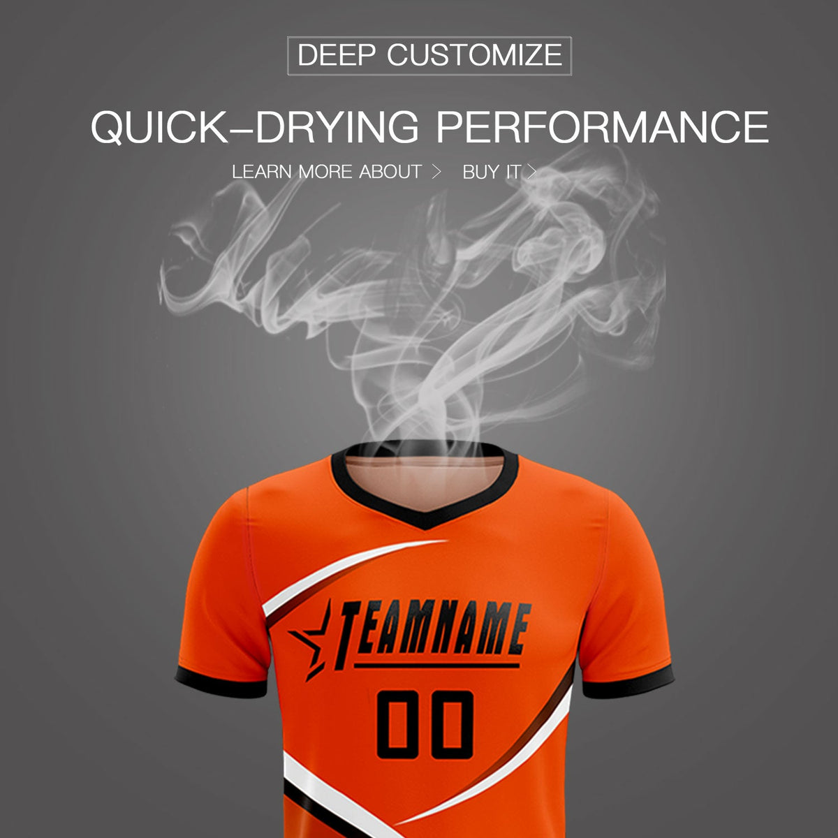 Custom Orange Black Color Block Training Uniform For Men Soccer Sets Jersey