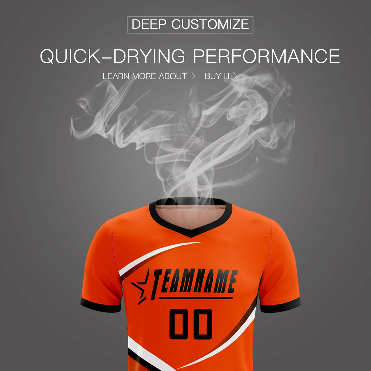 Custom Orange Black Color Block Training Uniform For Men Soccer Sets Jersey