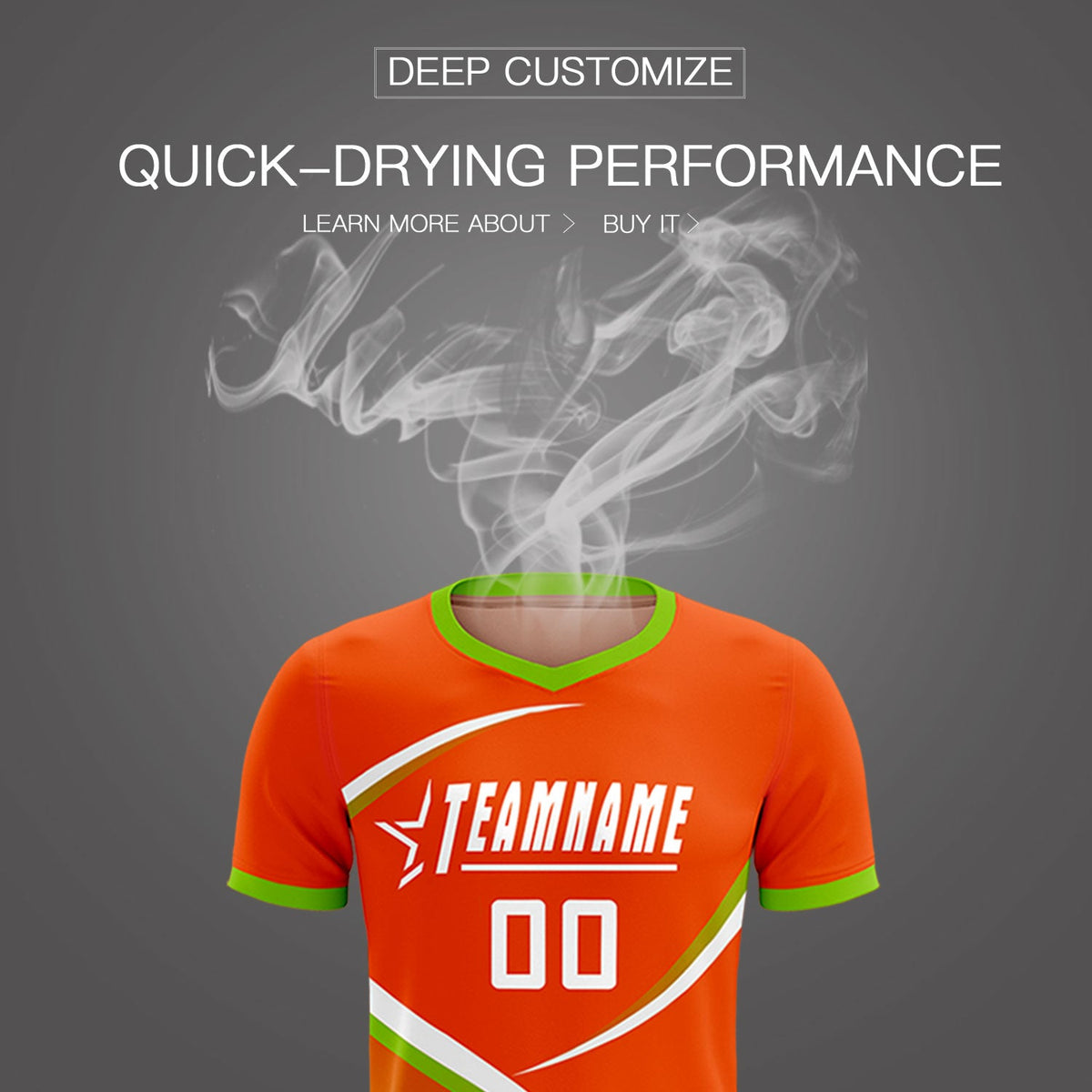 Custom Orange Neon Green Color Block Training Uniform For Men Soccer Sets Jersey