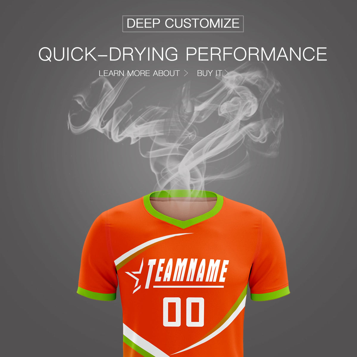 Custom Orange Neon Green Color Block Training Uniform For Men Soccer Sets Jersey