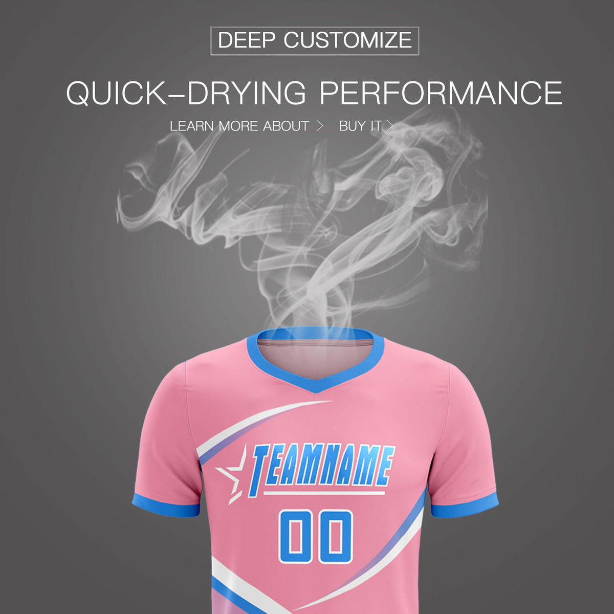Custom Light Pink Powder Blue Color Block Training Uniform For Men Soccer Sets Jersey