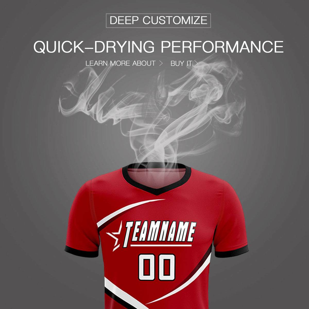 Custom Red Black Color Block Training Uniform For Men Soccer Sets Jersey