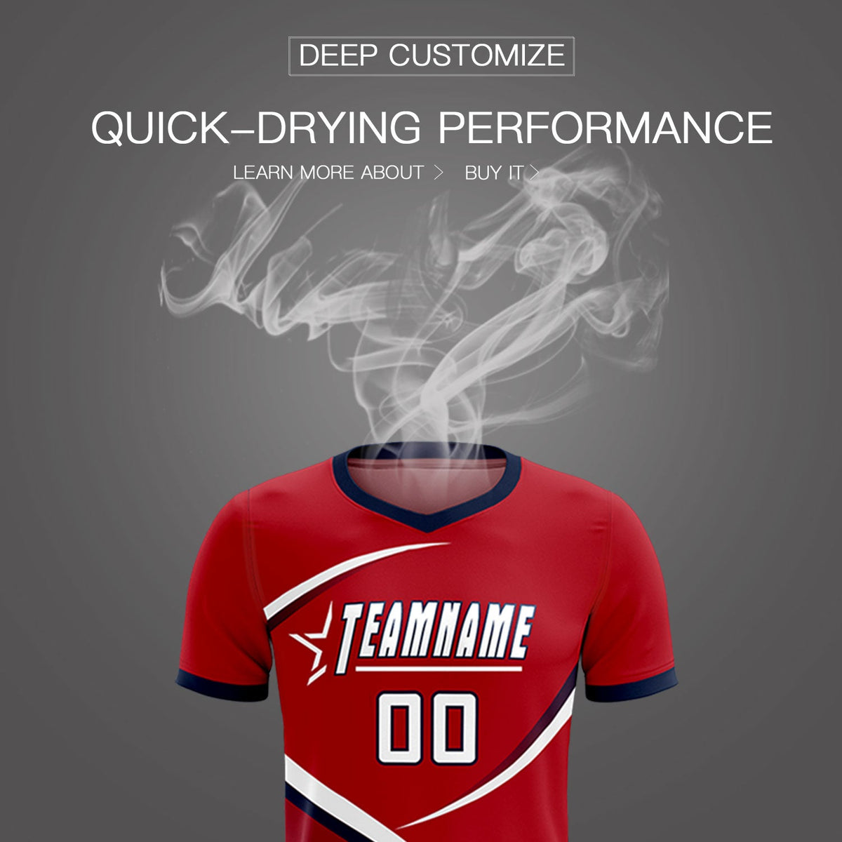 Custom Red Navy Color Block Training Uniform For Men Soccer Sets Jersey