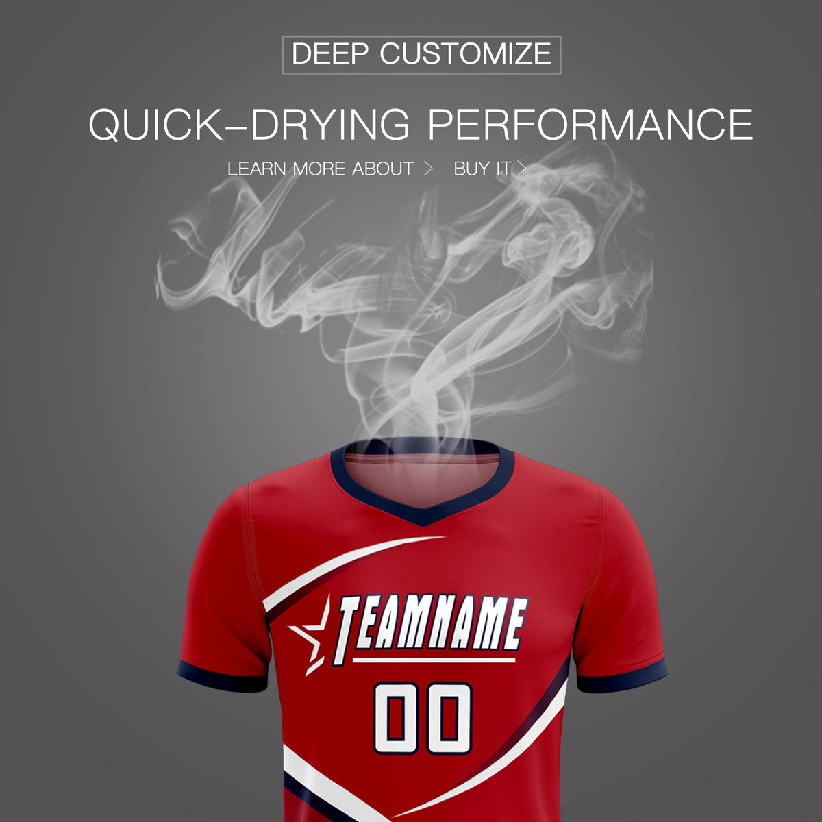 Custom Red Navy Color Block Training Uniform For Men Soccer Sets Jersey