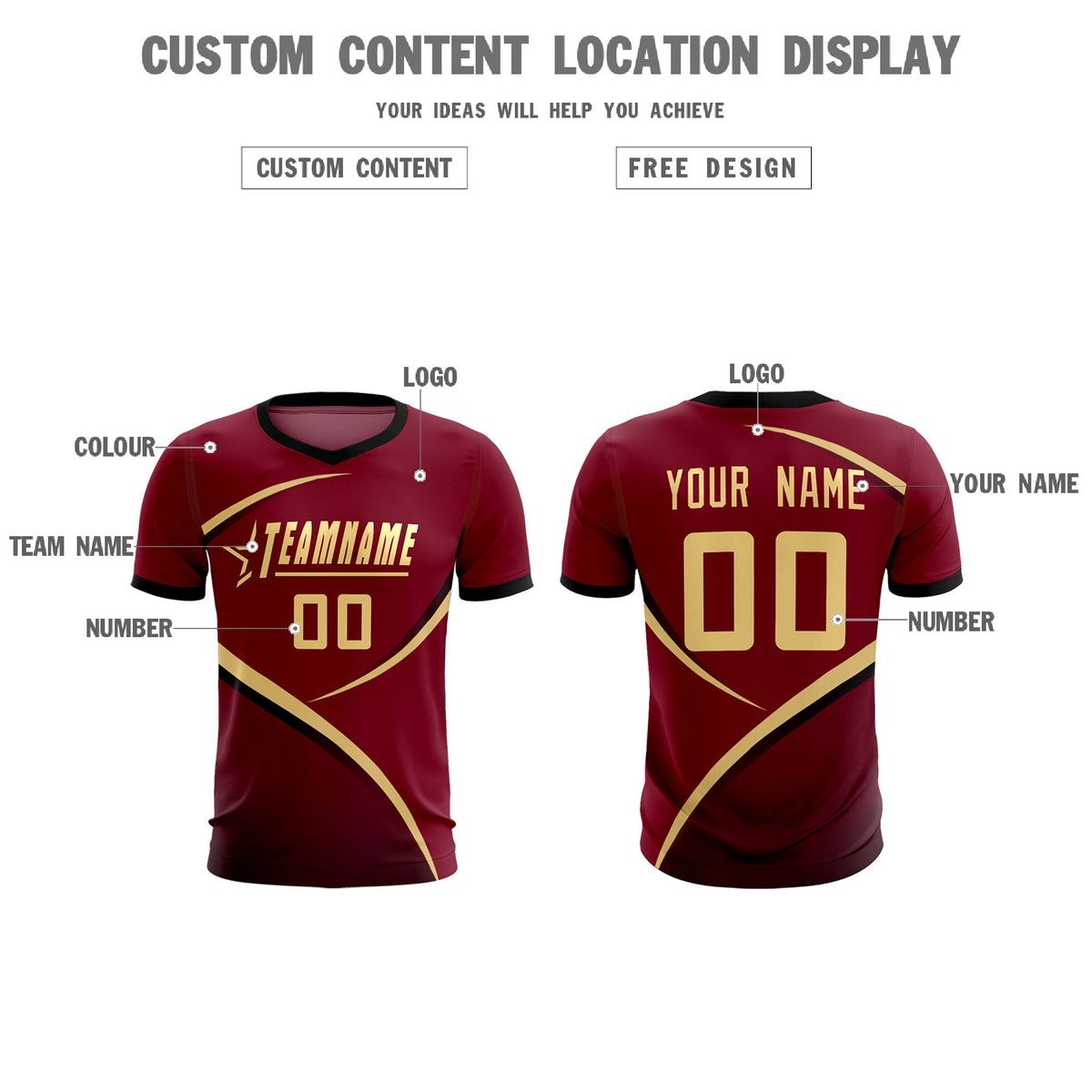 Custom Crimson Black Color Block Training Uniform For Men Soccer Sets Jersey