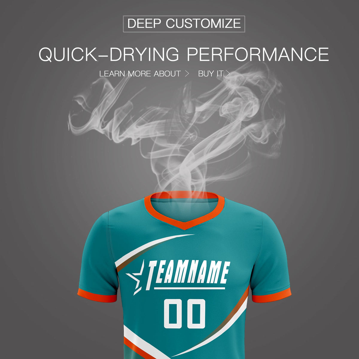 Custom Aqua Orange Color Block Training Uniform For Men Soccer Sets Jersey