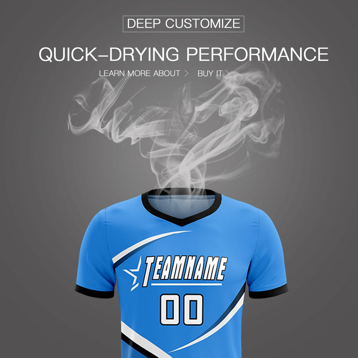 Custom Powder Blue Navy Color Block Training Uniform For Men Soccer Sets Jersey