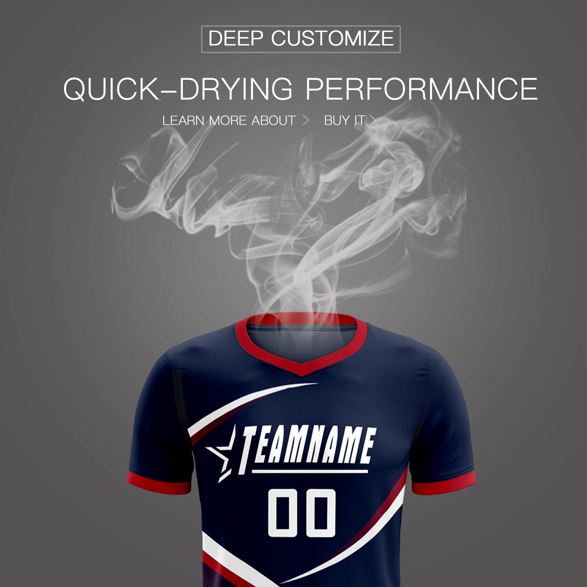 Custom Navy Red Color Block Training Uniform For Men Soccer Sets Jersey