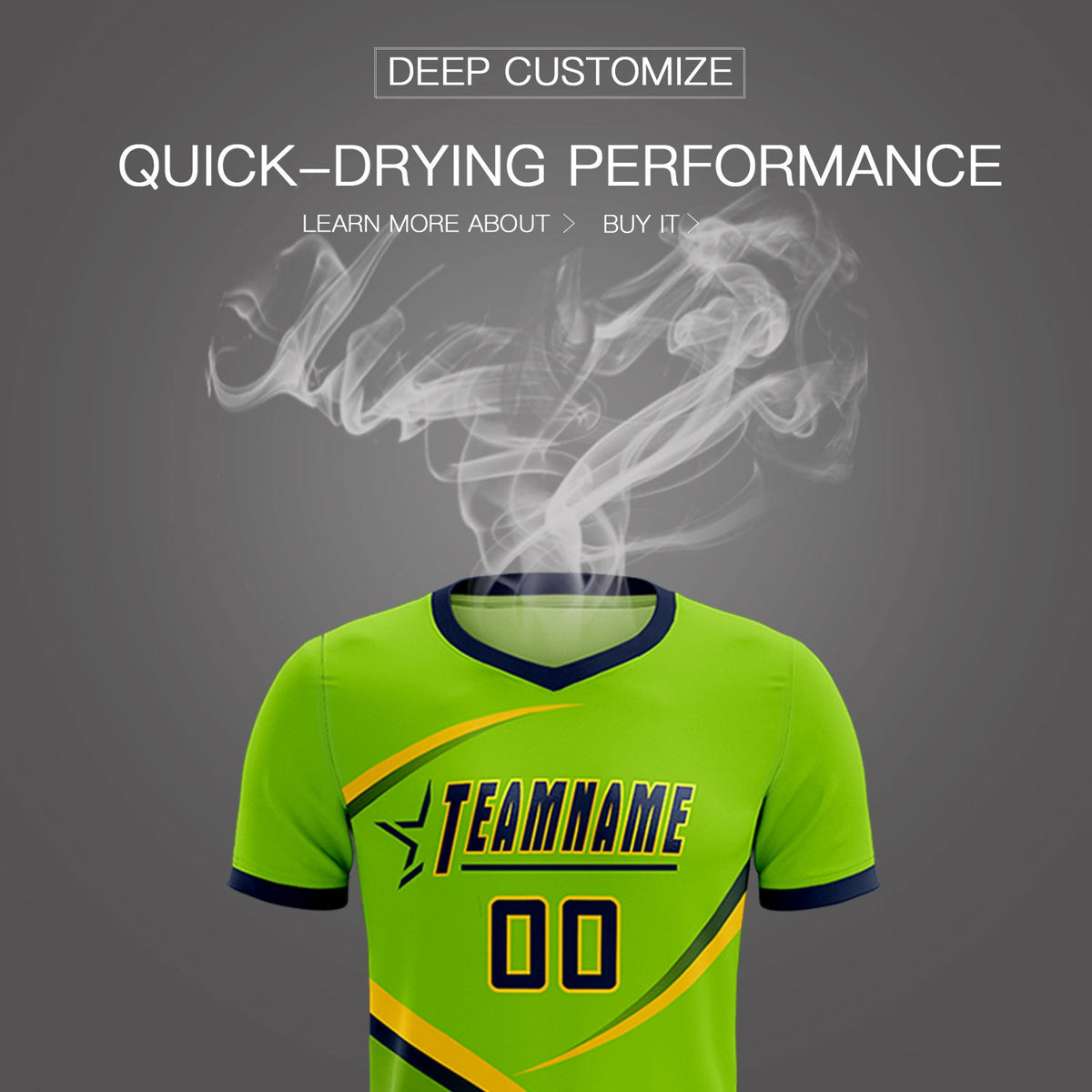 Custom Neon Green Navy Color Block Training Uniform For Men Soccer Sets Jersey