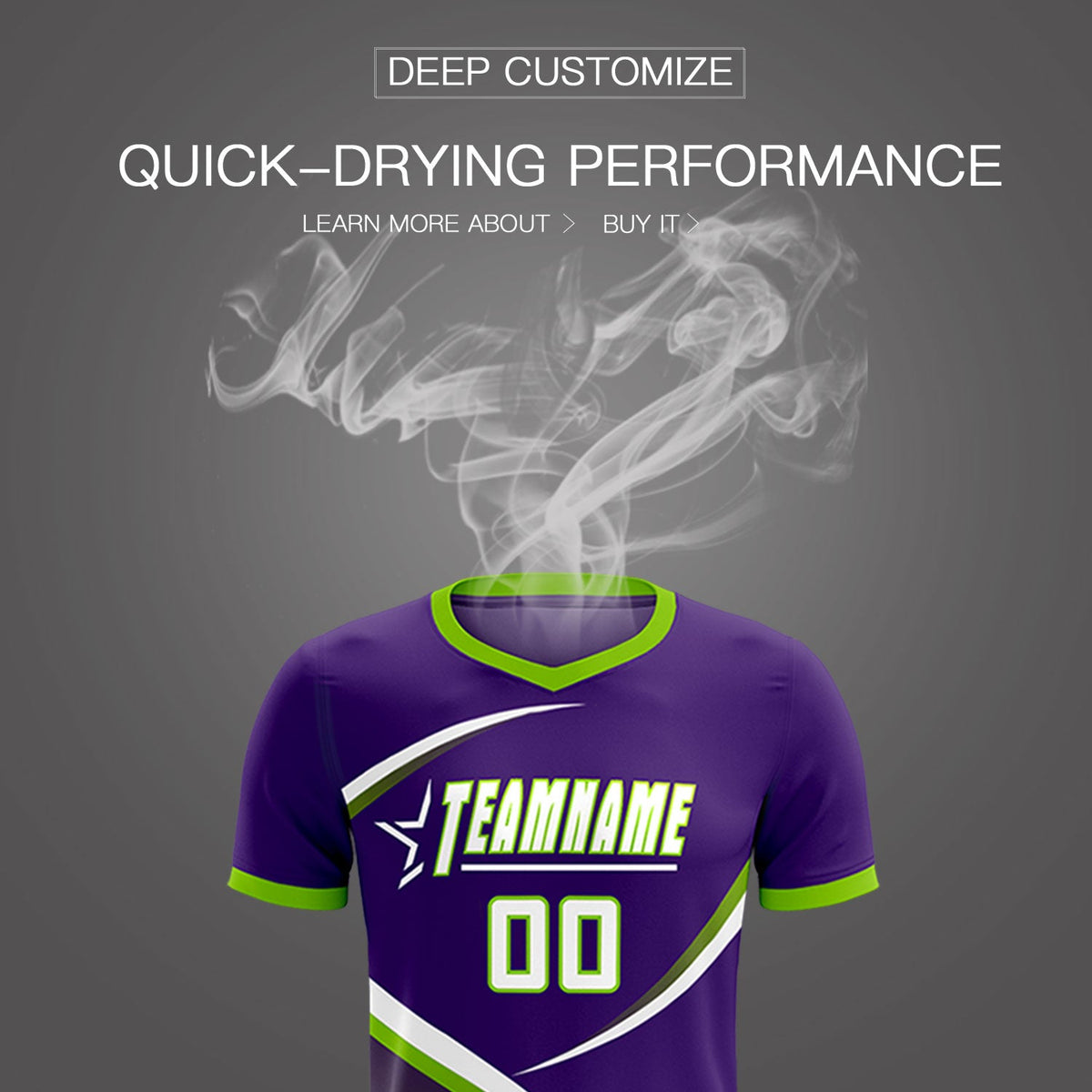 Custom Purple Neon Green Color Block Training Uniform For Men Soccer Sets Jersey