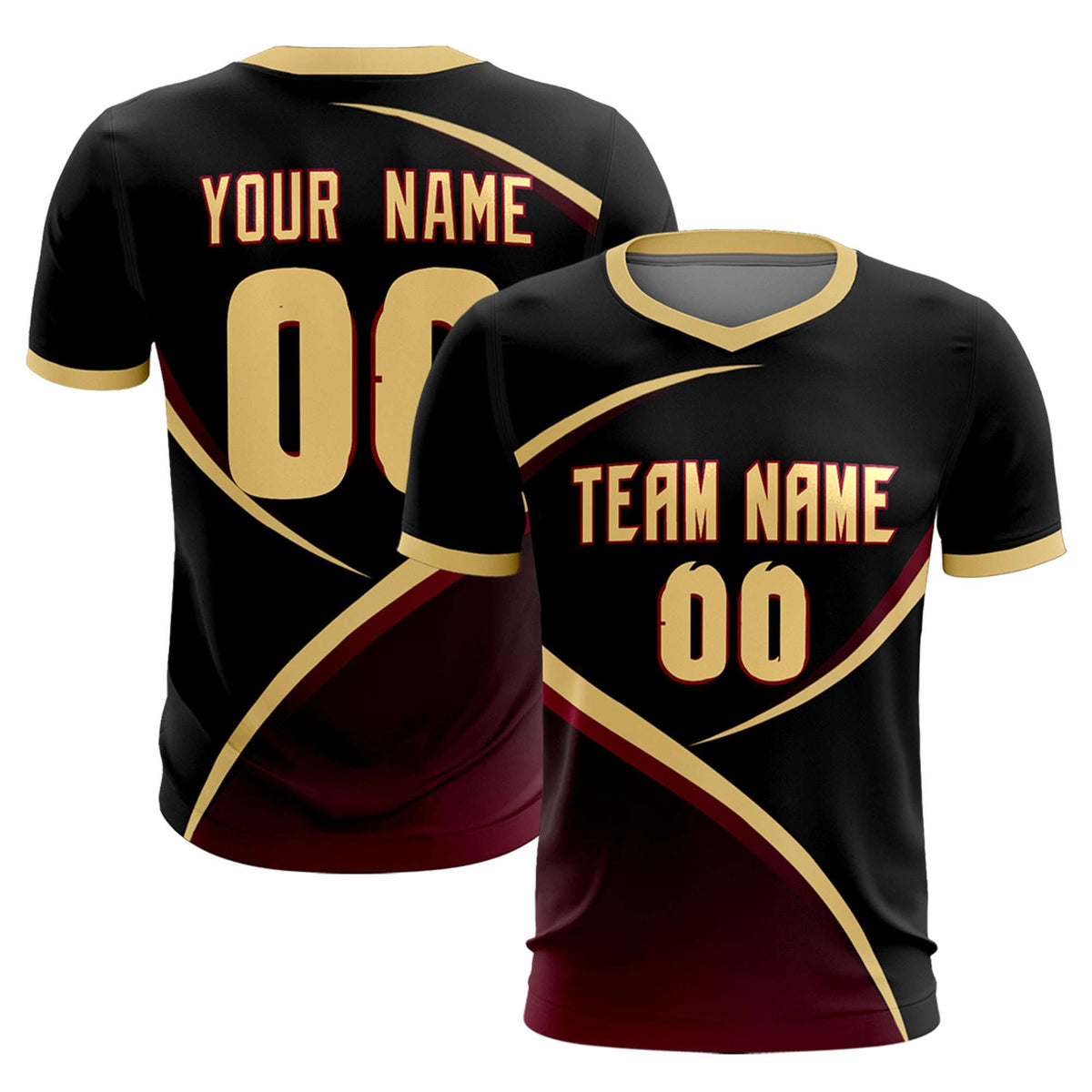 Custom Black Khaki Color Block Training Uniform For Men Soccer Sets Jersey