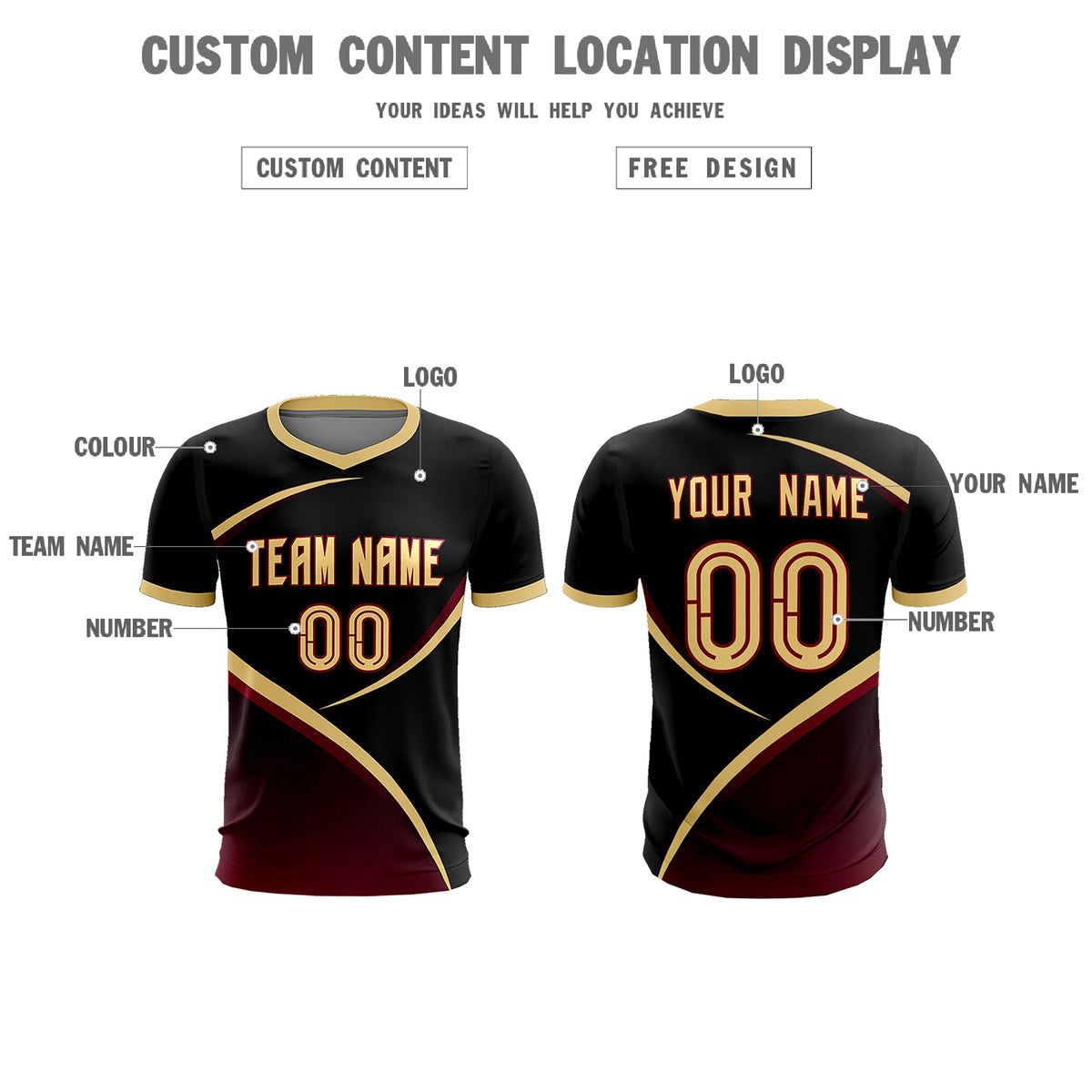 Custom Black Khaki Color Block Training Uniform For Men Soccer Sets Jersey