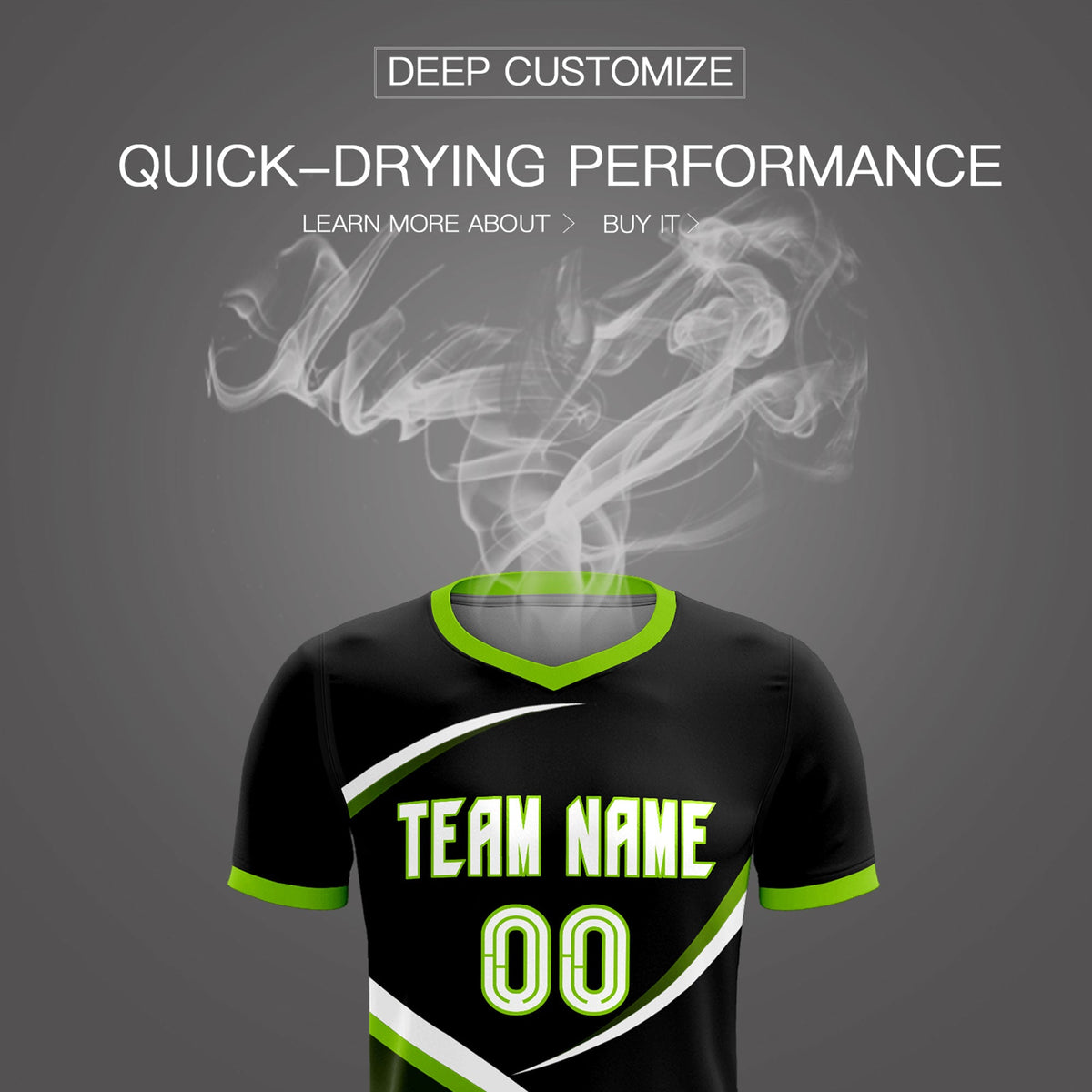 Custom Black Neon Green Color Block Training Uniform For Men Soccer Sets Jersey