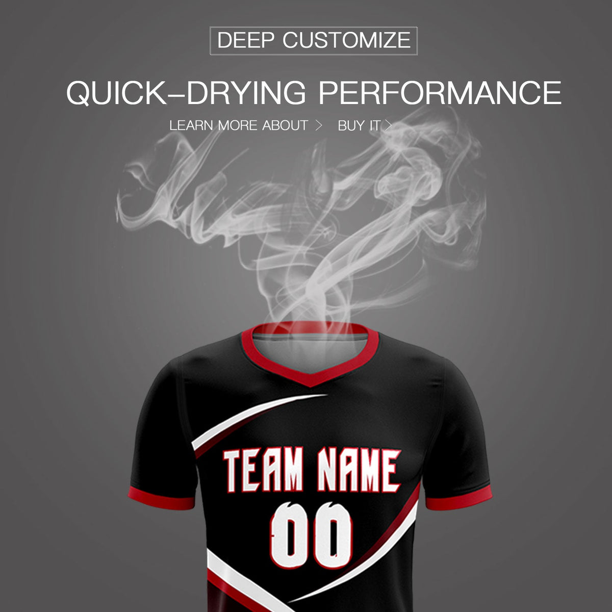 Custom Black Red Color Block Training Uniform For Men Soccer Sets Jersey