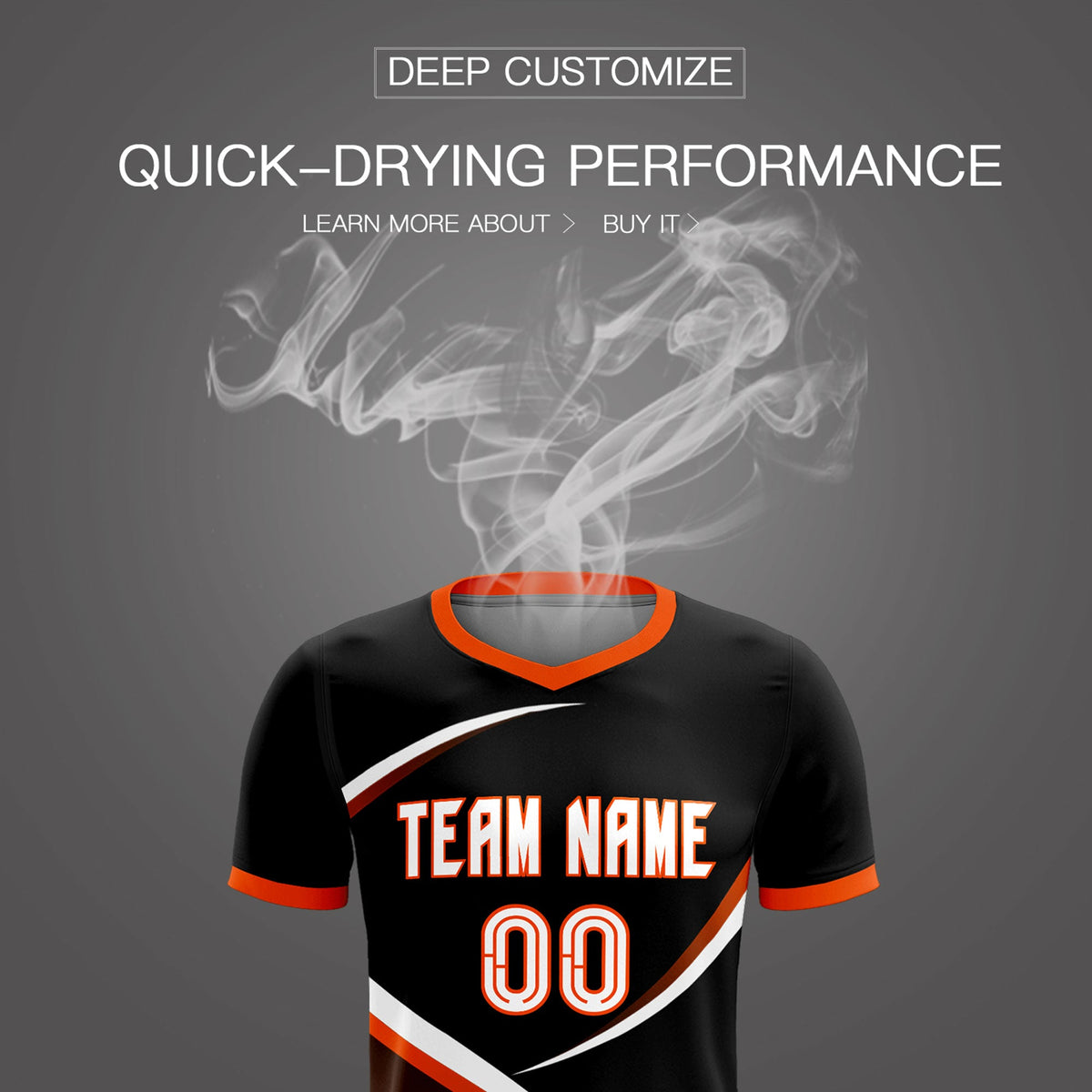 Custom Black Orange Color Block Training Uniform For Men Soccer Sets Jersey