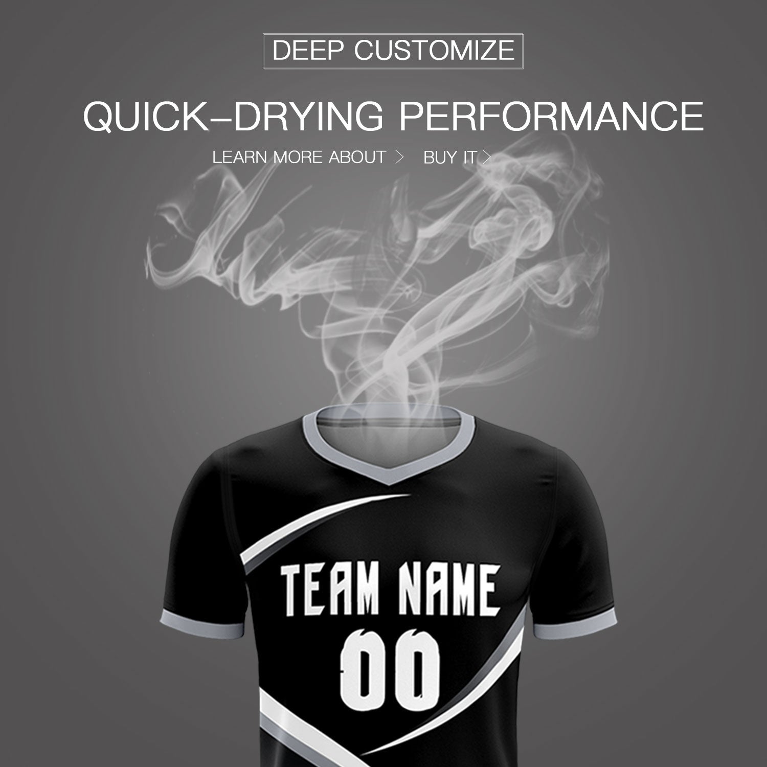 Custom Black Gray Color Block Training Uniform For Men Soccer Sets Jersey