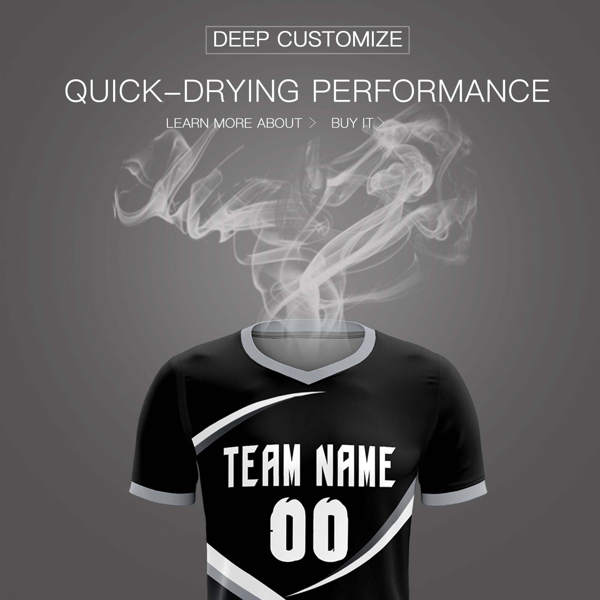 Custom Black Gray Color Block Training Uniform For Men Soccer Sets Jersey