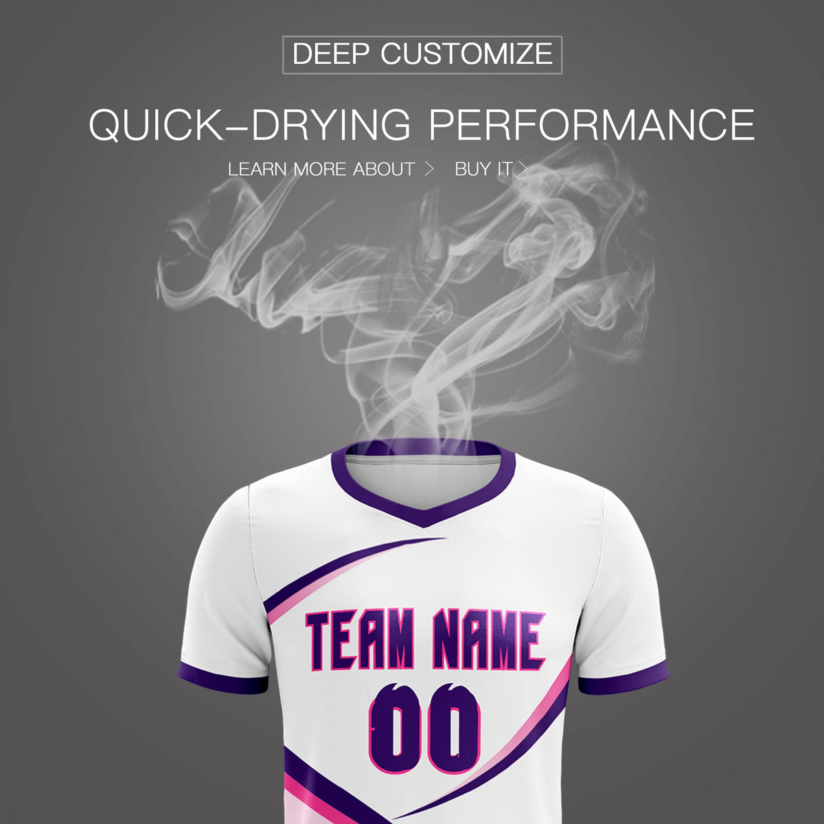 Custom White Purple Color Block Training Uniform For Men Soccer Sets Jersey