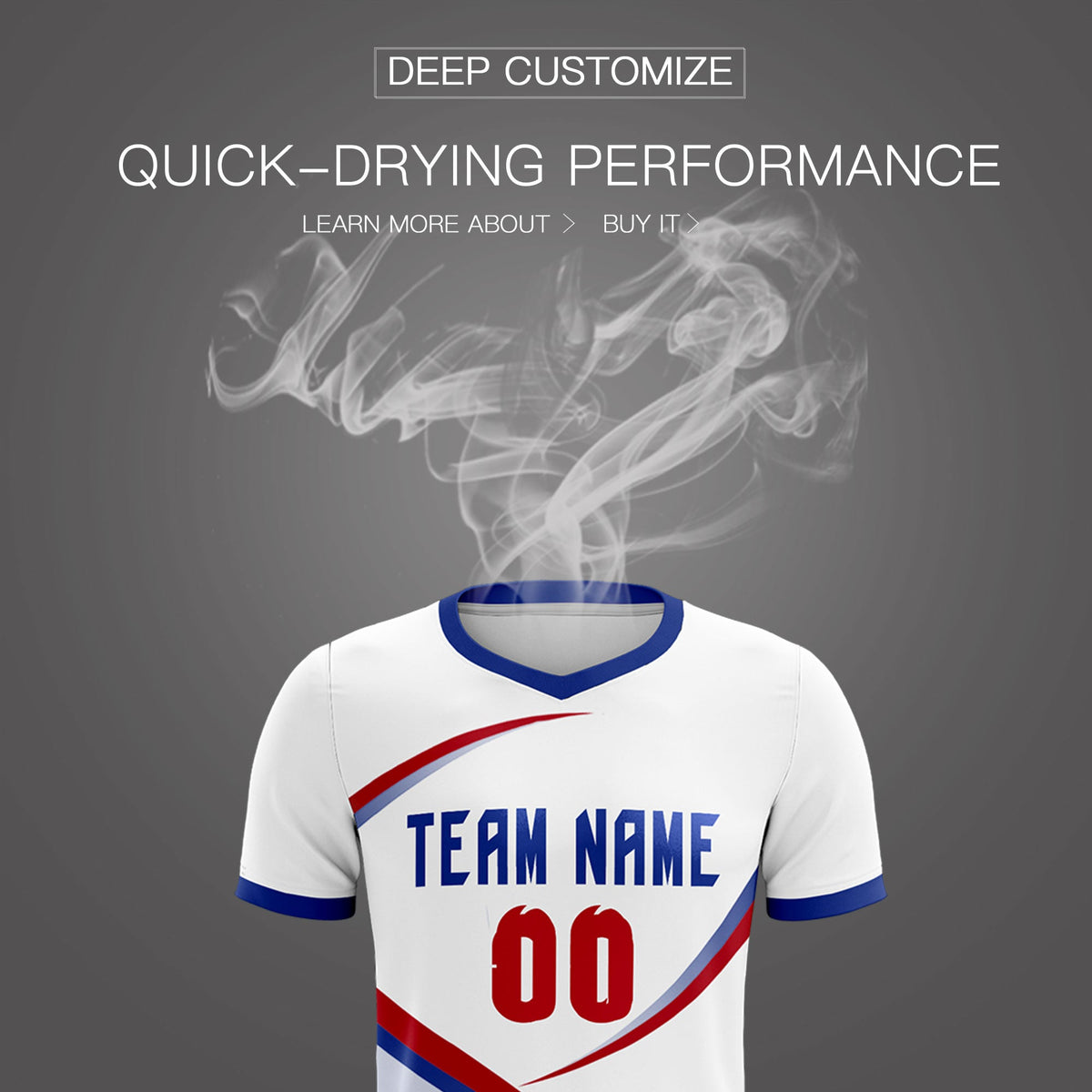 Custom White Royal Color Block Training Uniform For Men Soccer Sets Jersey