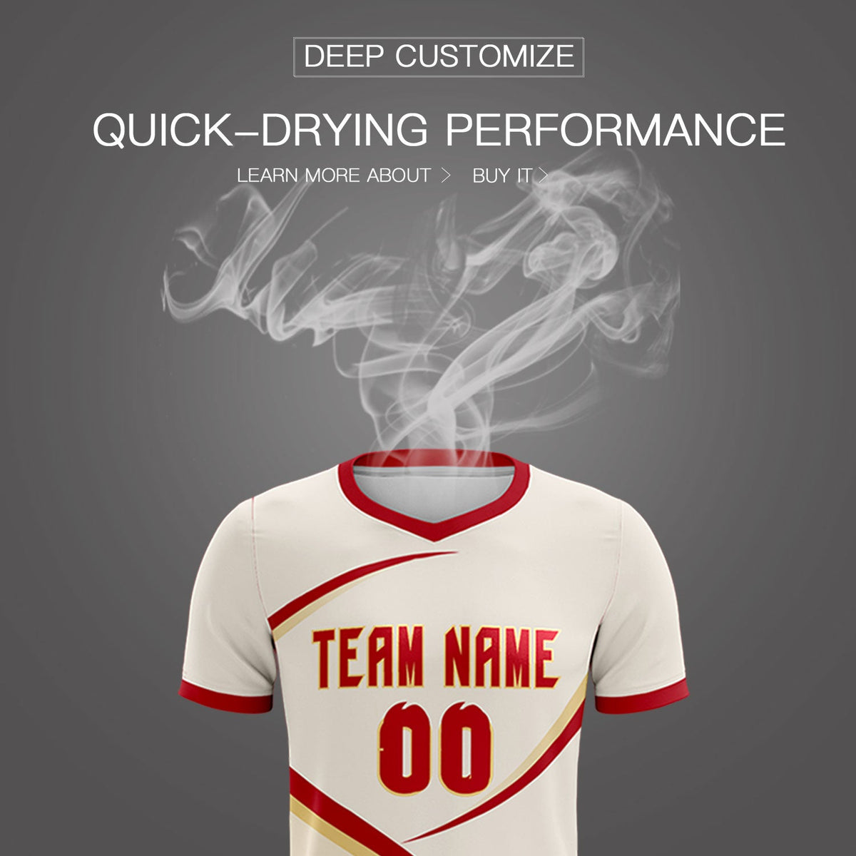 Custom Cream Red Color Block Training Uniform For Men Soccer Sets Jersey