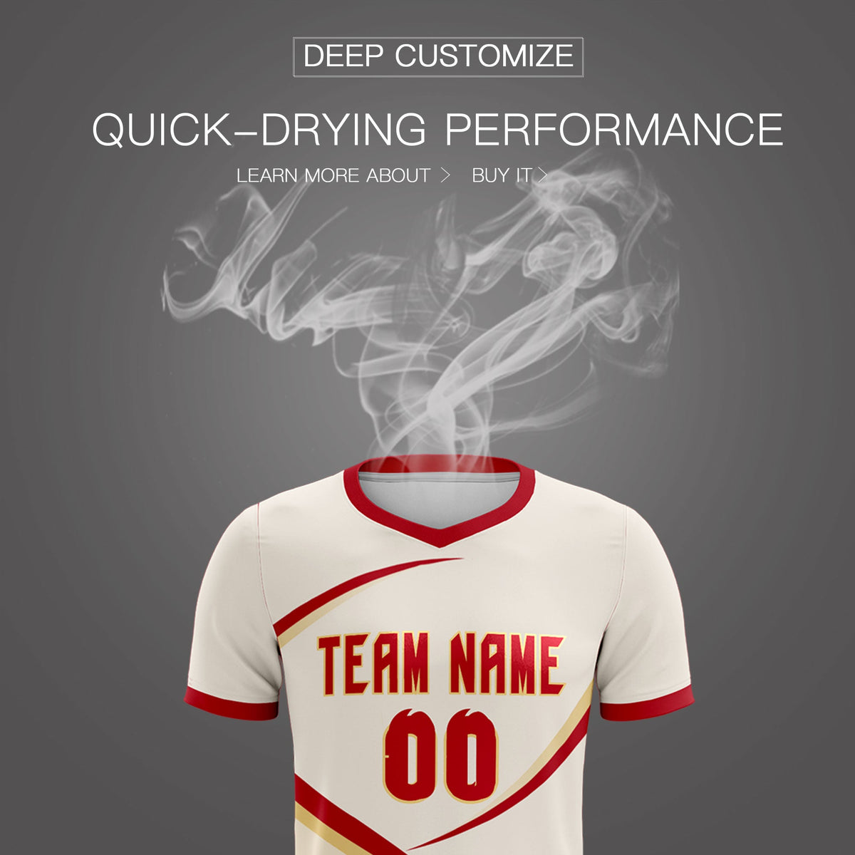 Custom Cream Red Color Block Training Uniform For Men Soccer Sets Jersey