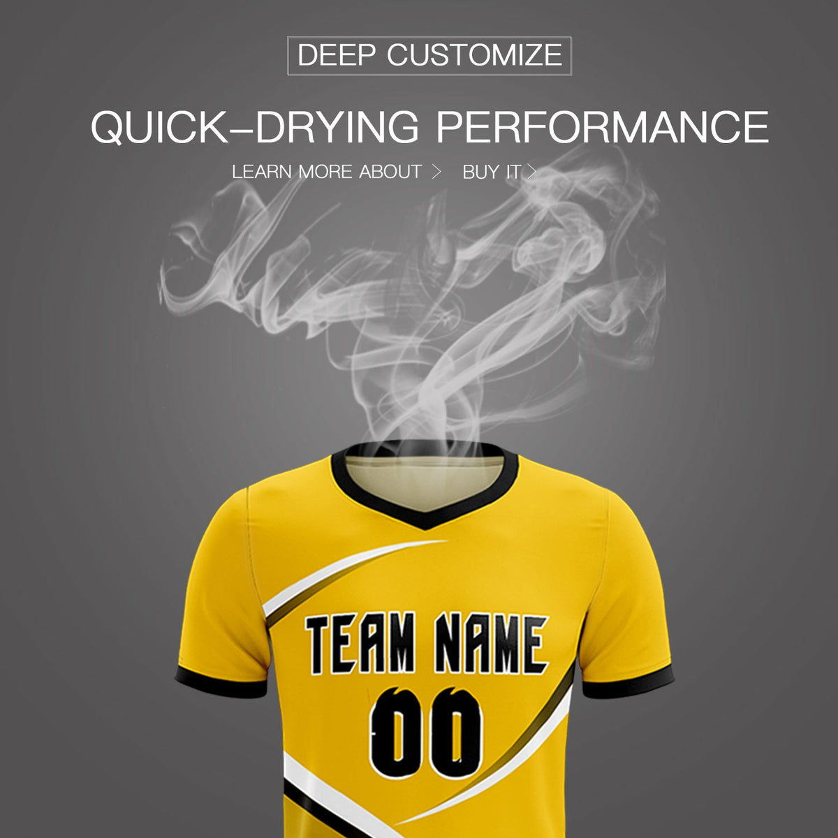 Custom Gold Black Color Block Training Uniform For Men Soccer Sets Jersey