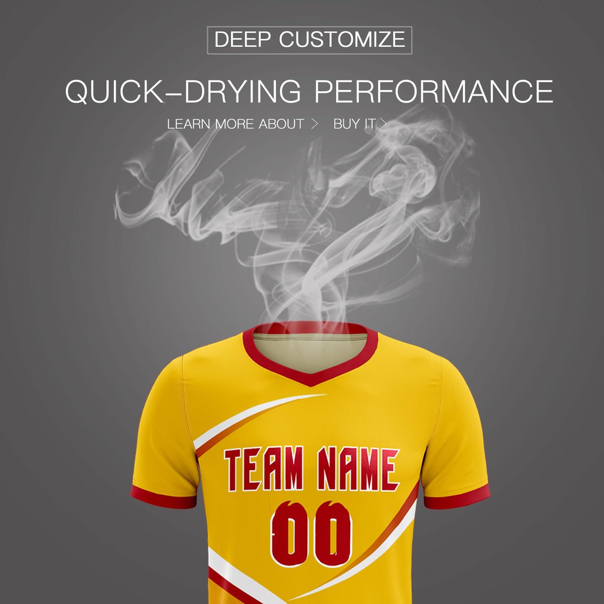 Custom Gold Red Color Block Training Uniform For Men Soccer Sets Jersey