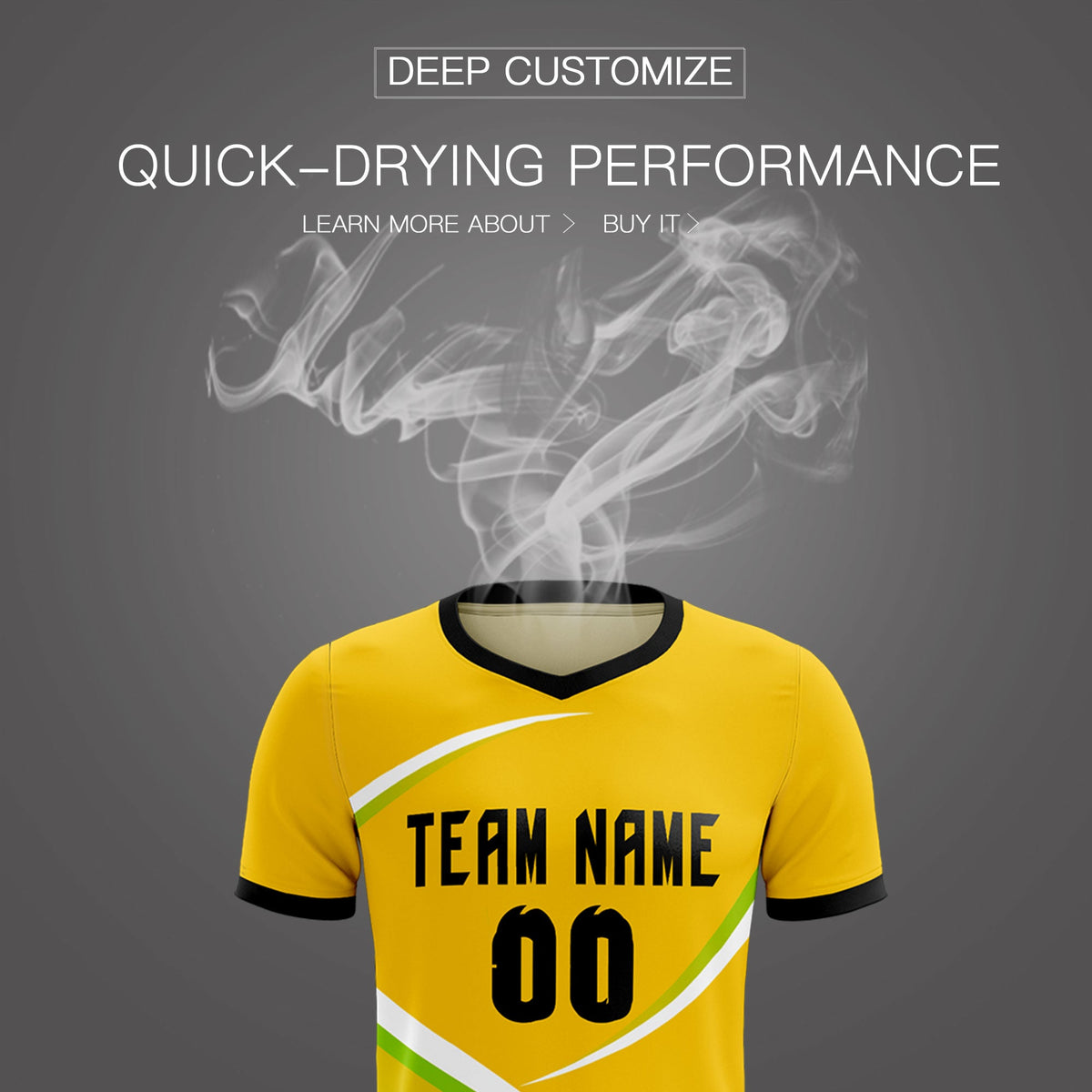 Custom Gold Black Color Block Training Uniform For Men Soccer Sets Jersey