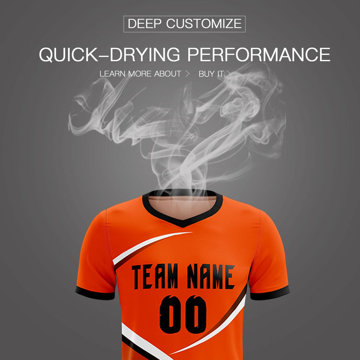 Custom Orange Black Color Block Training Uniform For Men Soccer Sets Jersey