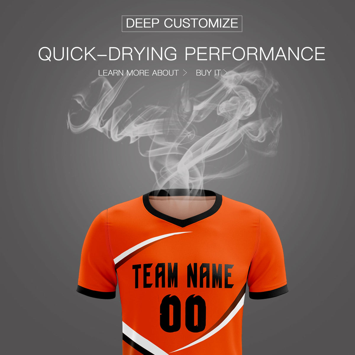 Custom Orange Black Color Block Training Uniform For Men Soccer Sets Jersey