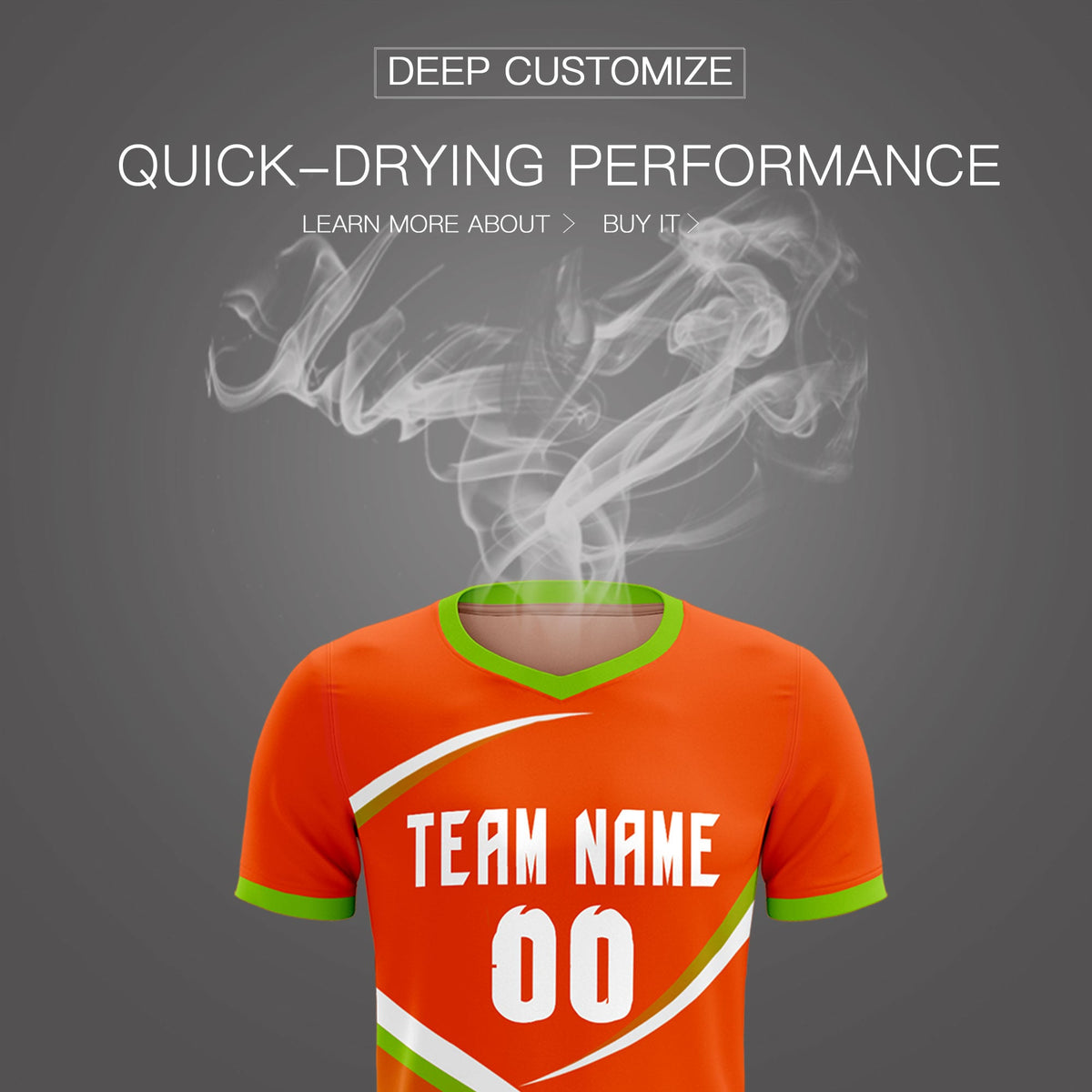 Custom Orange Neon Green Color Block Training Uniform For Men Soccer Sets Jersey